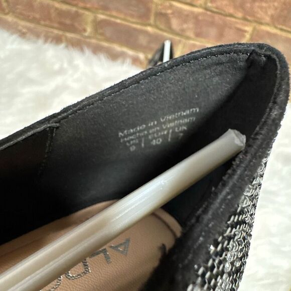 Aldo Women’s Haida Black & Silver Embellished Heel Size 9 - Picture 7 of 7